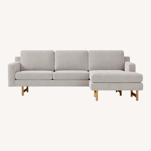 Used West Elm Light Gray Fabric 2 Piece Sectional for sale on AptDeco