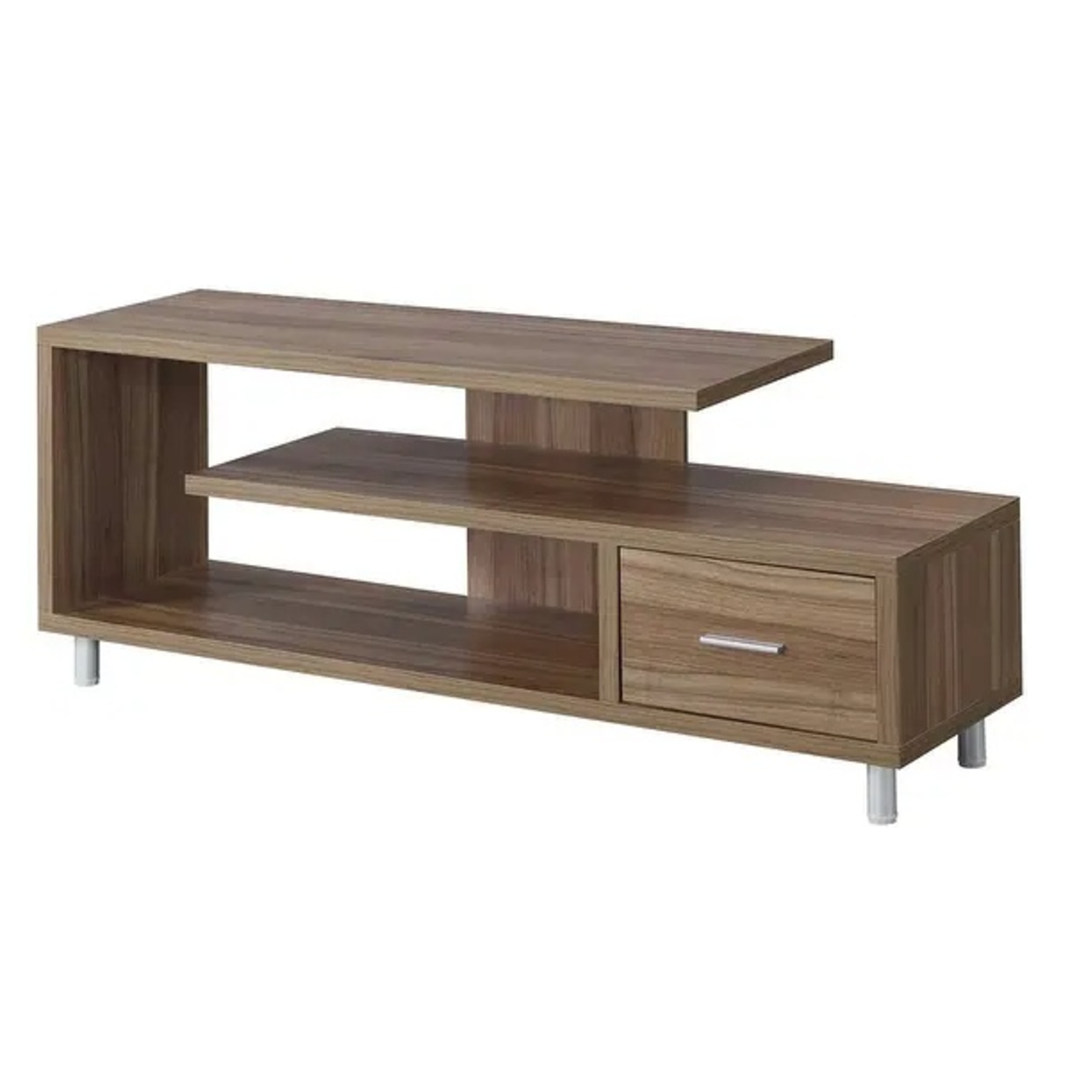 Overstock Light Brown Wood Media Storage - image-4