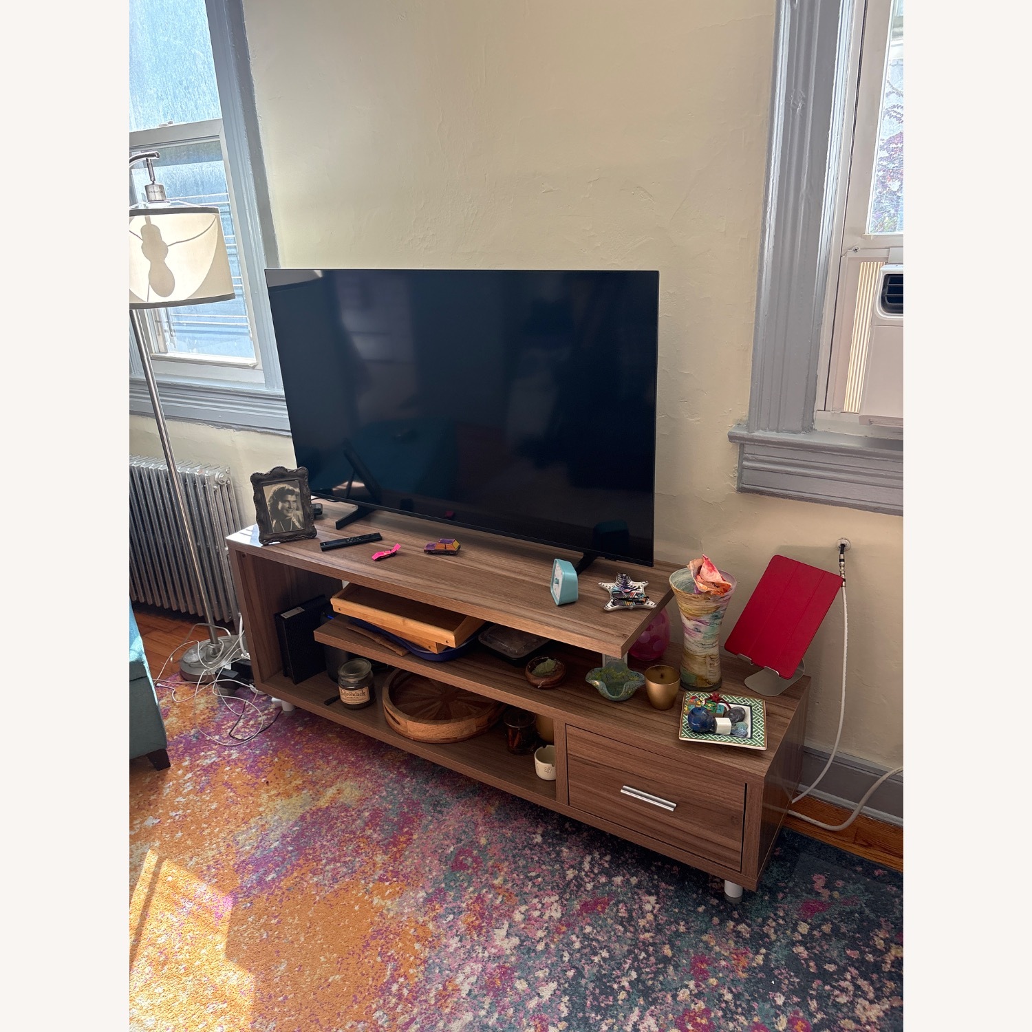Overstock Light Brown Wood Media Storage - image-2