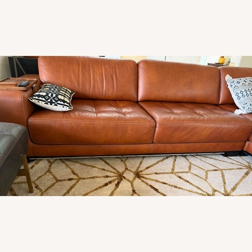 Used Scandinavian Designs Leather Sectional  for sale on AptDeco