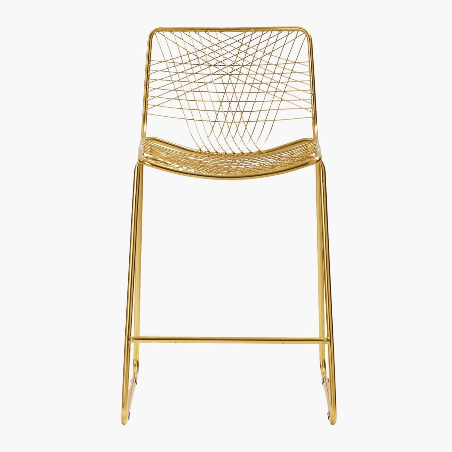 CB2 Alpha Brass Metal Bar Stols - image-4