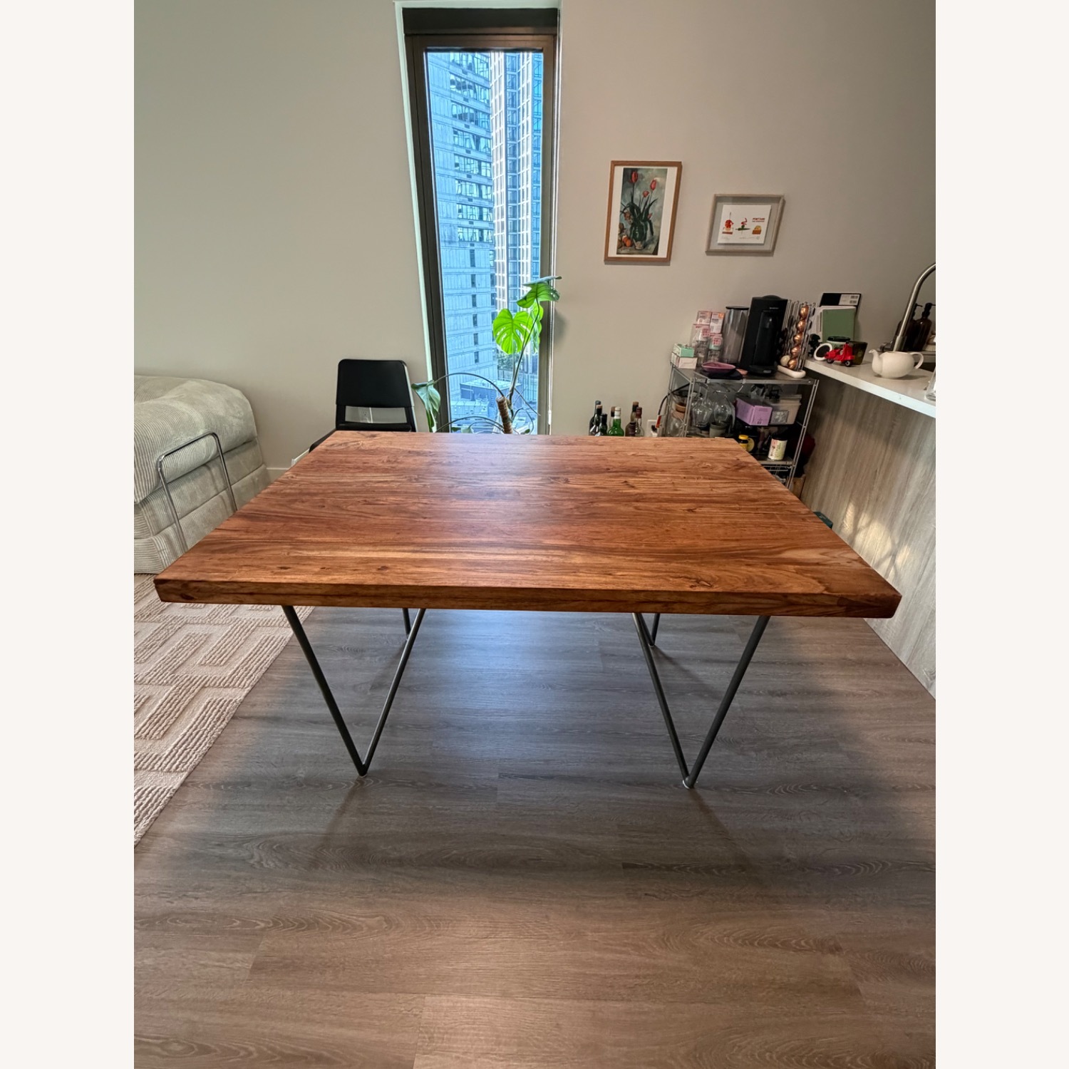 CB2 Dylan 36"x53" Medium Acacia Dining Table - image-3