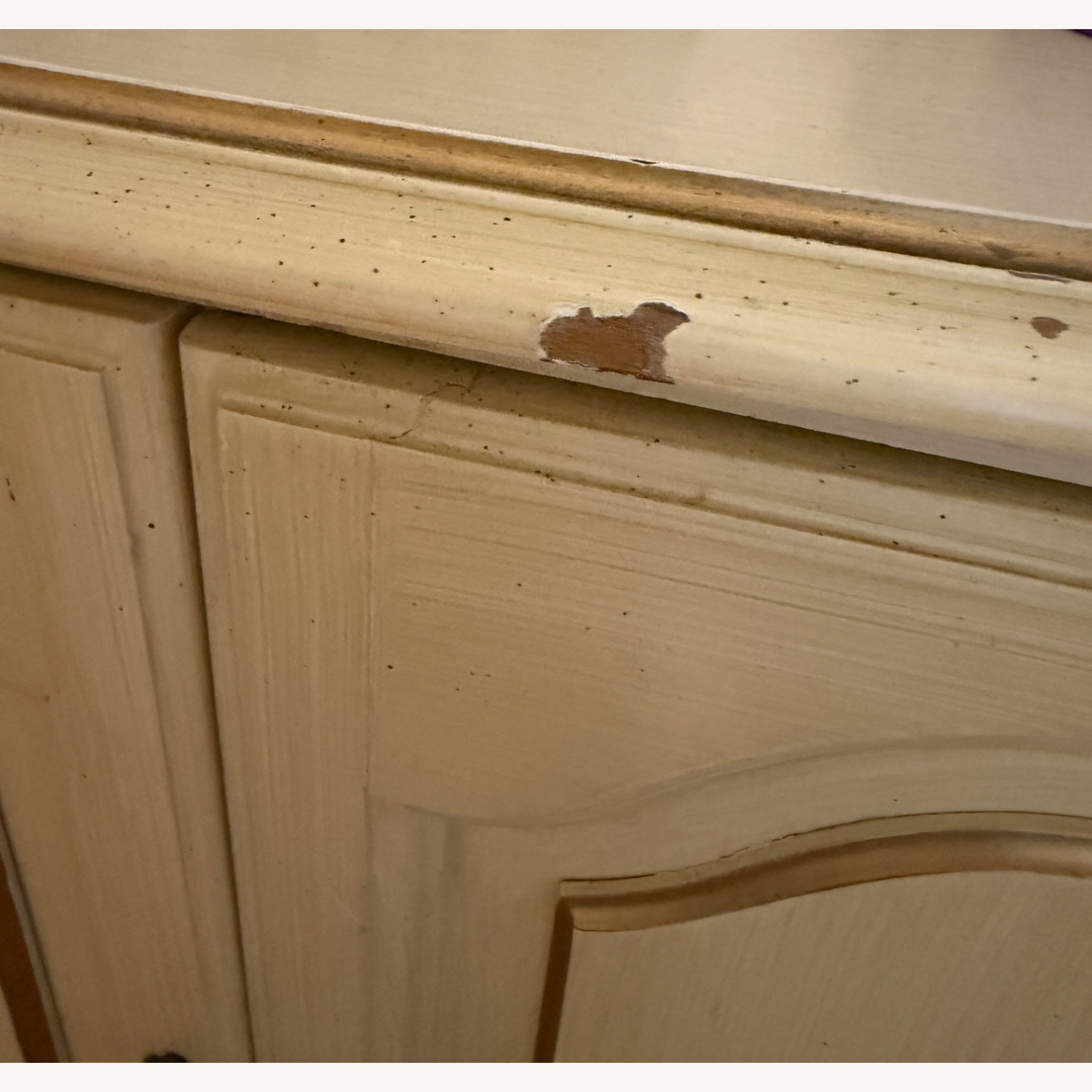 Cream Two-Piece Hutch Open Shelves Cabinet Below - image-13