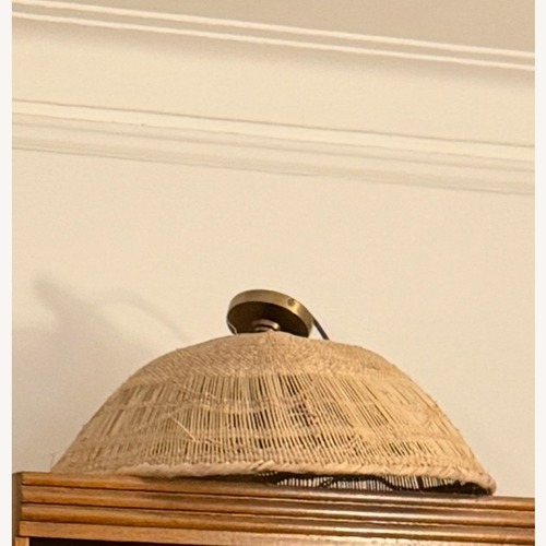Used Woven Rattan Pendant Shade by Pooky for sale on AptDeco