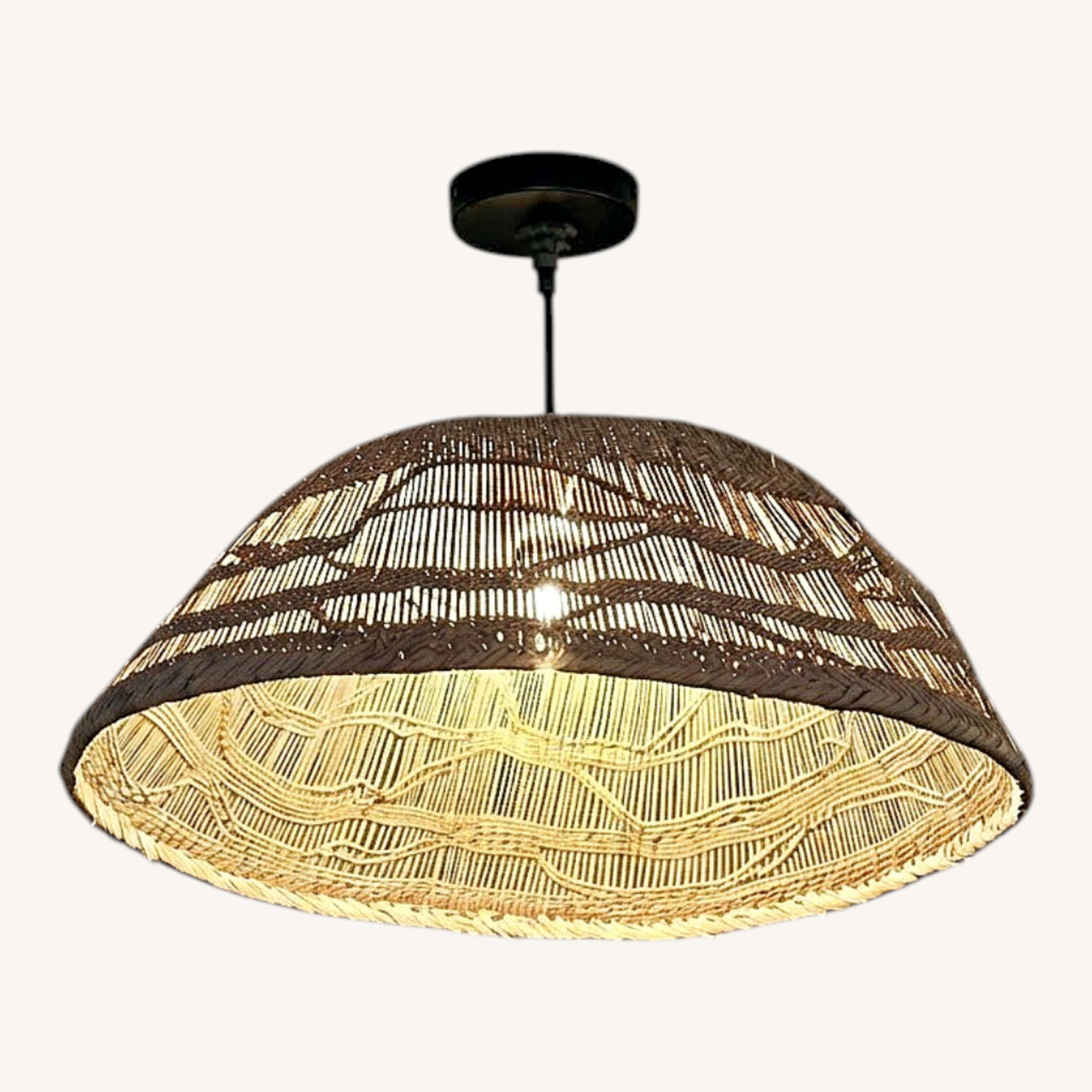 Woven Rattan Pendant Shade by Pooky - image-0
