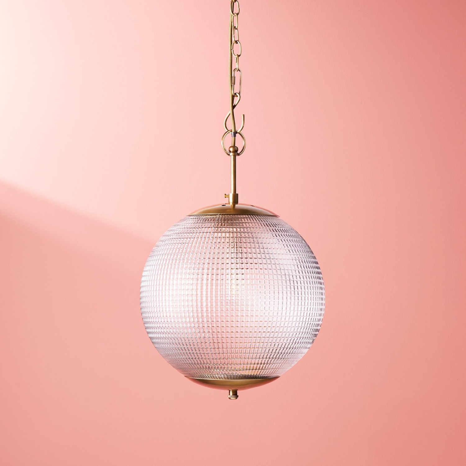 Glass Globe Pendant by Pooky Brass Chain - image-1
