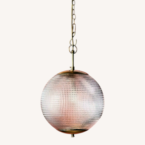 Used Glass Globe Pendant by Pooky Brass Chain for sale on AptDeco