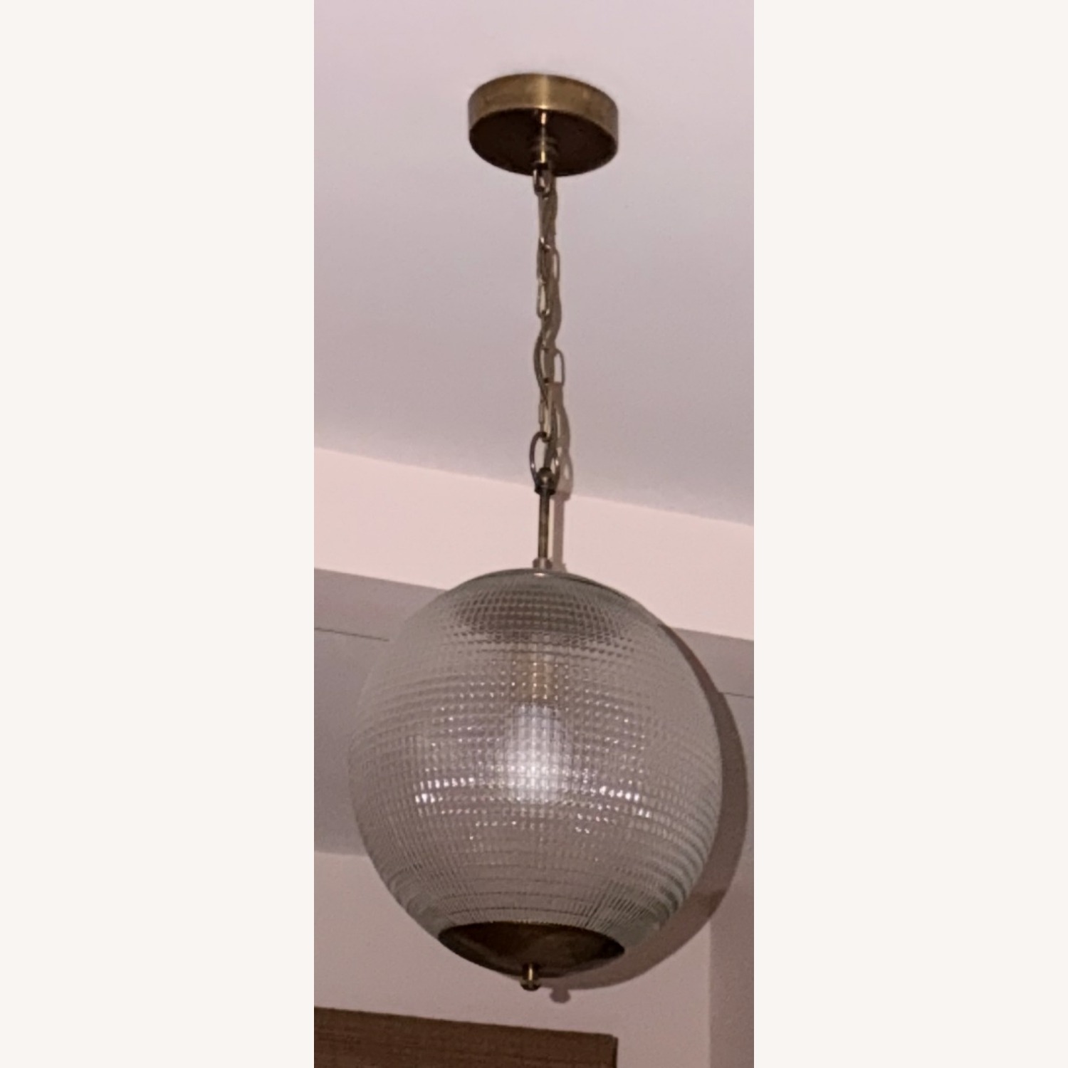 Glass Globe Pendant by Pooky Brass Chain - image-2