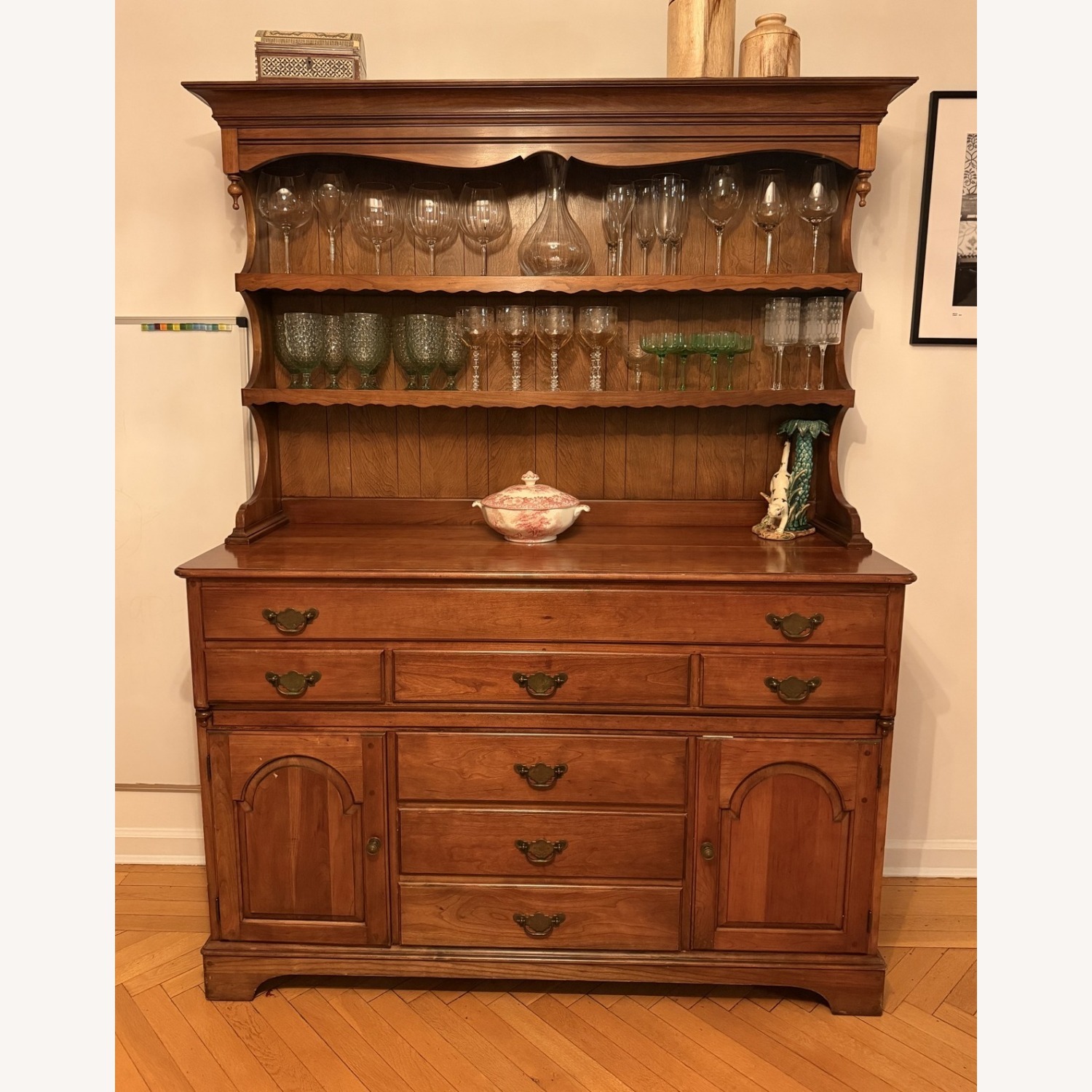 Pennsylvania House wooden dresser hutch, shelves and drawers - image-2