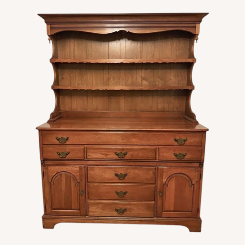 Used Pennsylvania House wooden dresser hutch, shelves and drawers for sale on AptDeco