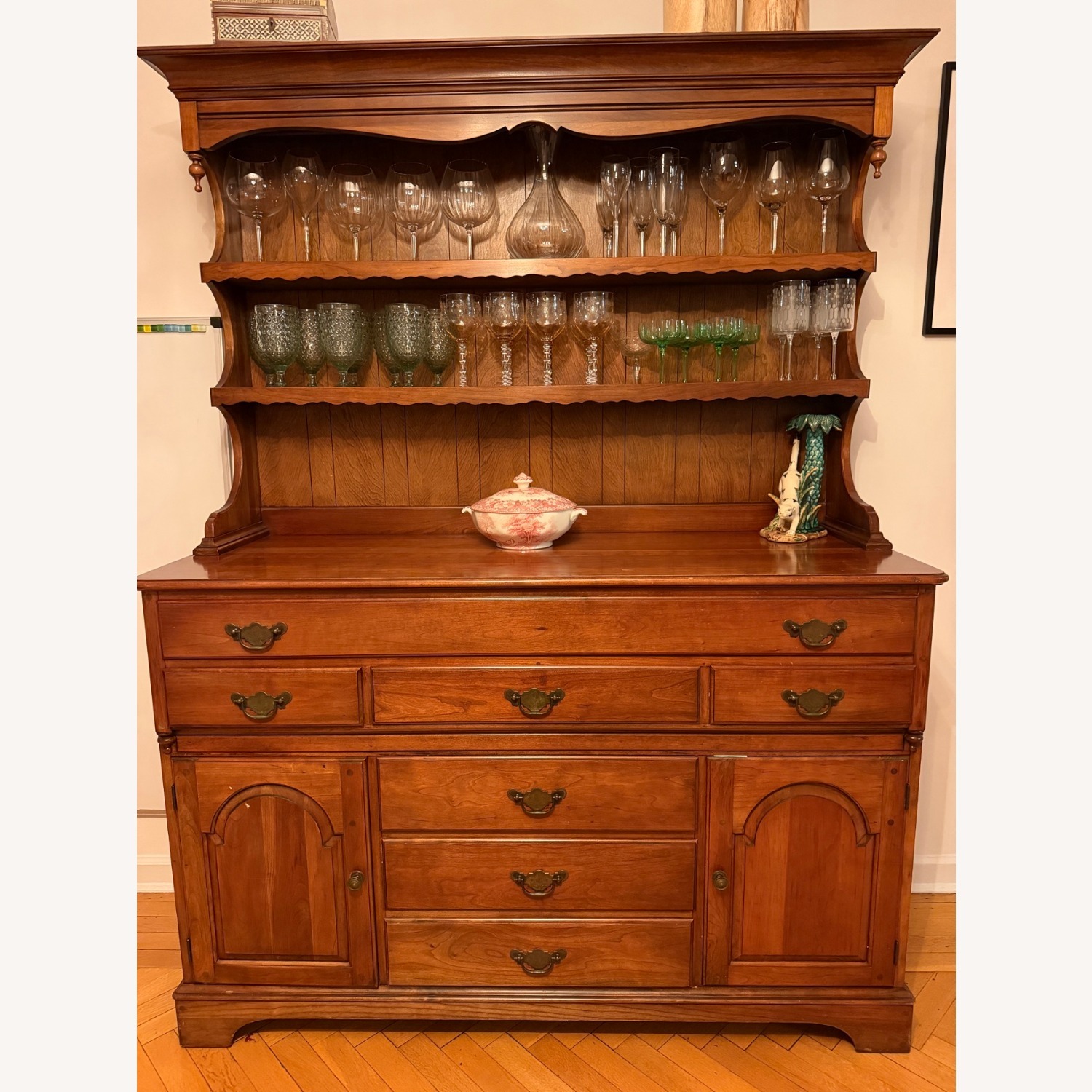 Pennsylvania House wooden dresser hutch, shelves and drawers - image-4