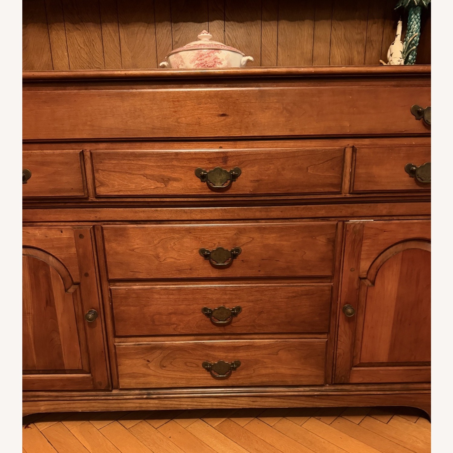 Pennsylvania House wooden dresser hutch, shelves and drawers - image-6