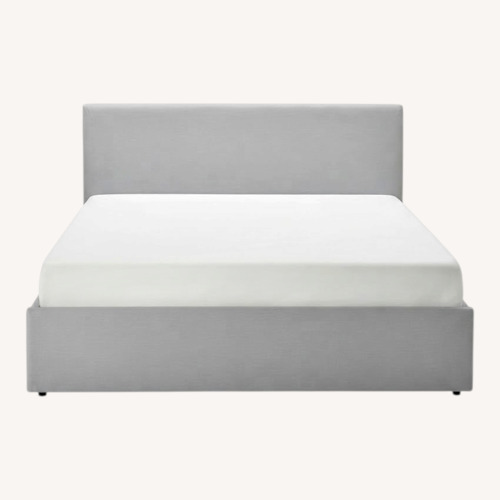 Used IKEA GLADSTAD Light Gray Wood Queen Bed for sale on AptDeco
