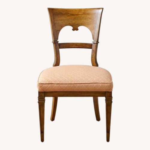 Used Set of Six Klismos Chairs Patterned Seats for sale on AptDeco