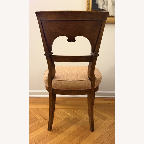 Used Set of Six Klismos Chairs Patterned Seats for sale on AptDeco
