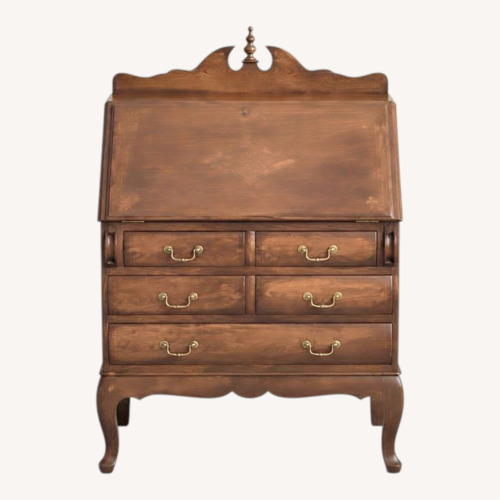 Used Slant-Front Secretary Desk in Dark Wood for sale on AptDeco