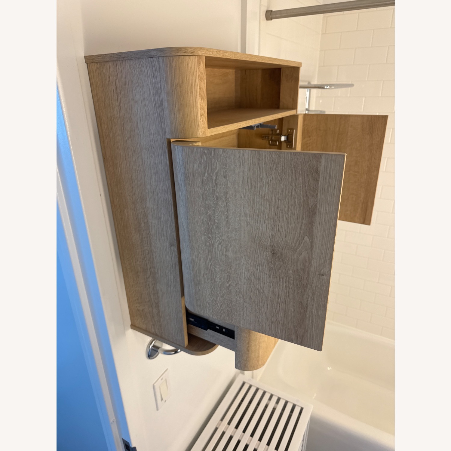 Amazon Light Brown Wood Wall Unit - image-2