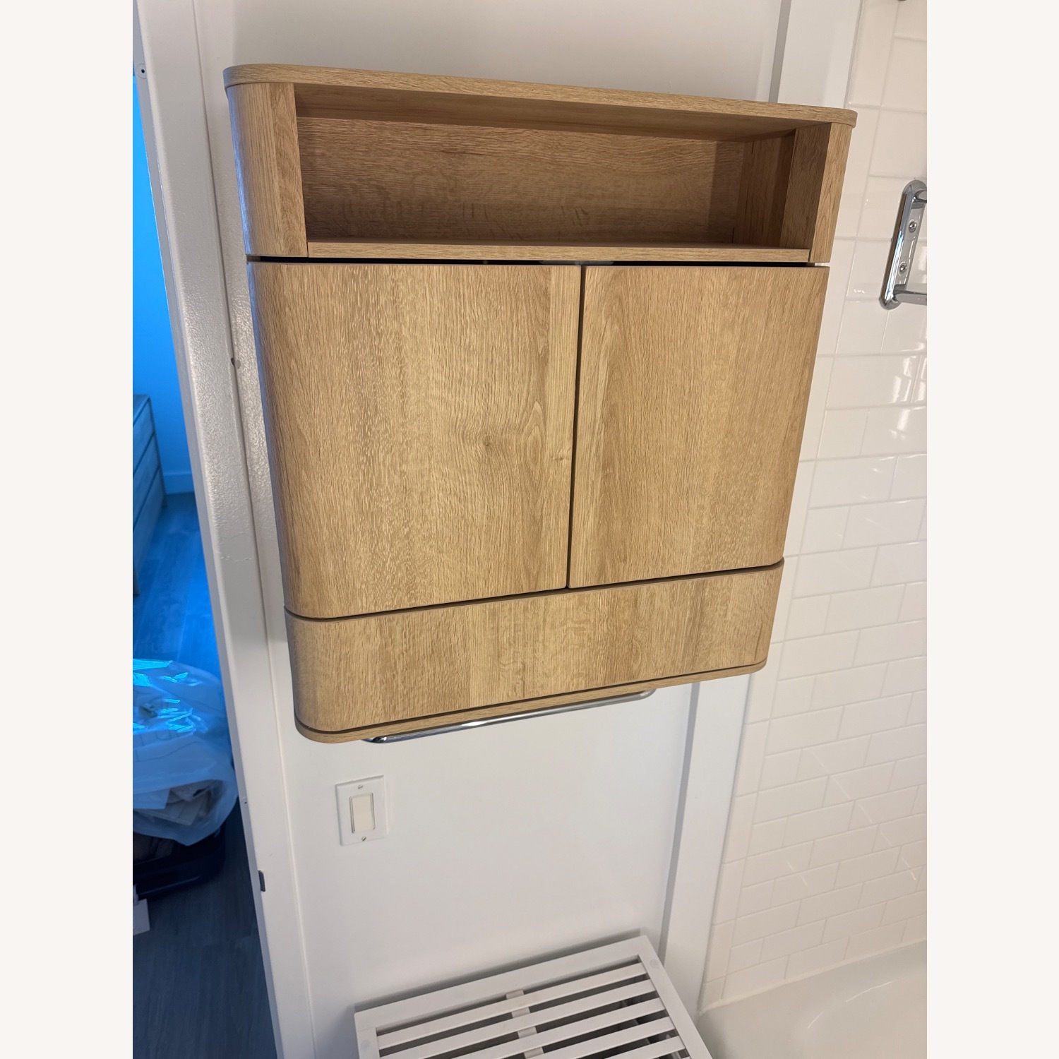 Amazon Light Brown Wood Wall Unit - image-3