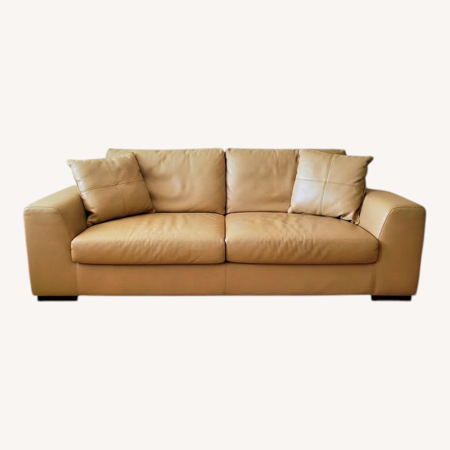 Light Brown 2 Seater Sofa - image-0
