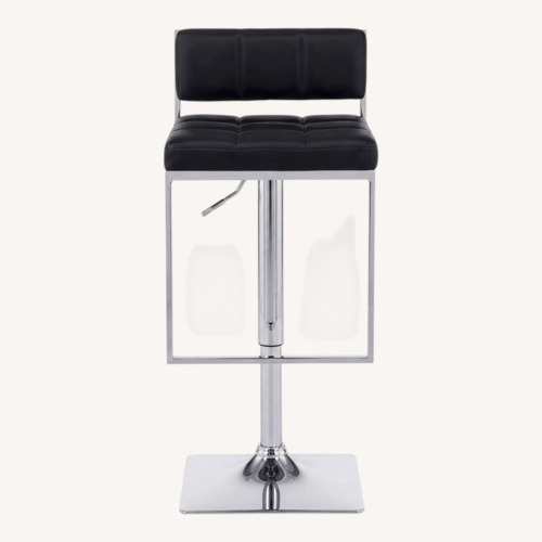 Used Coaster Gray and Chrome Adjustable Bar Stools, Set of 4 for sale on AptDeco