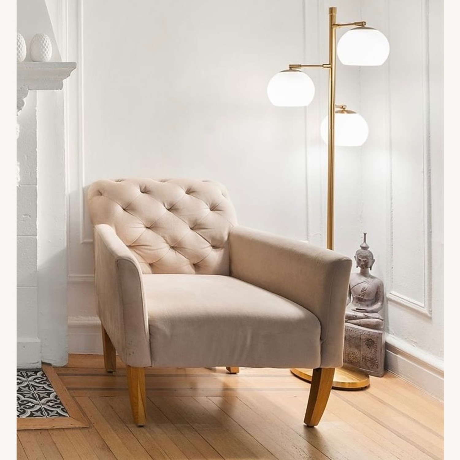 West Elm Elton Velvet Accent Chair - image-1