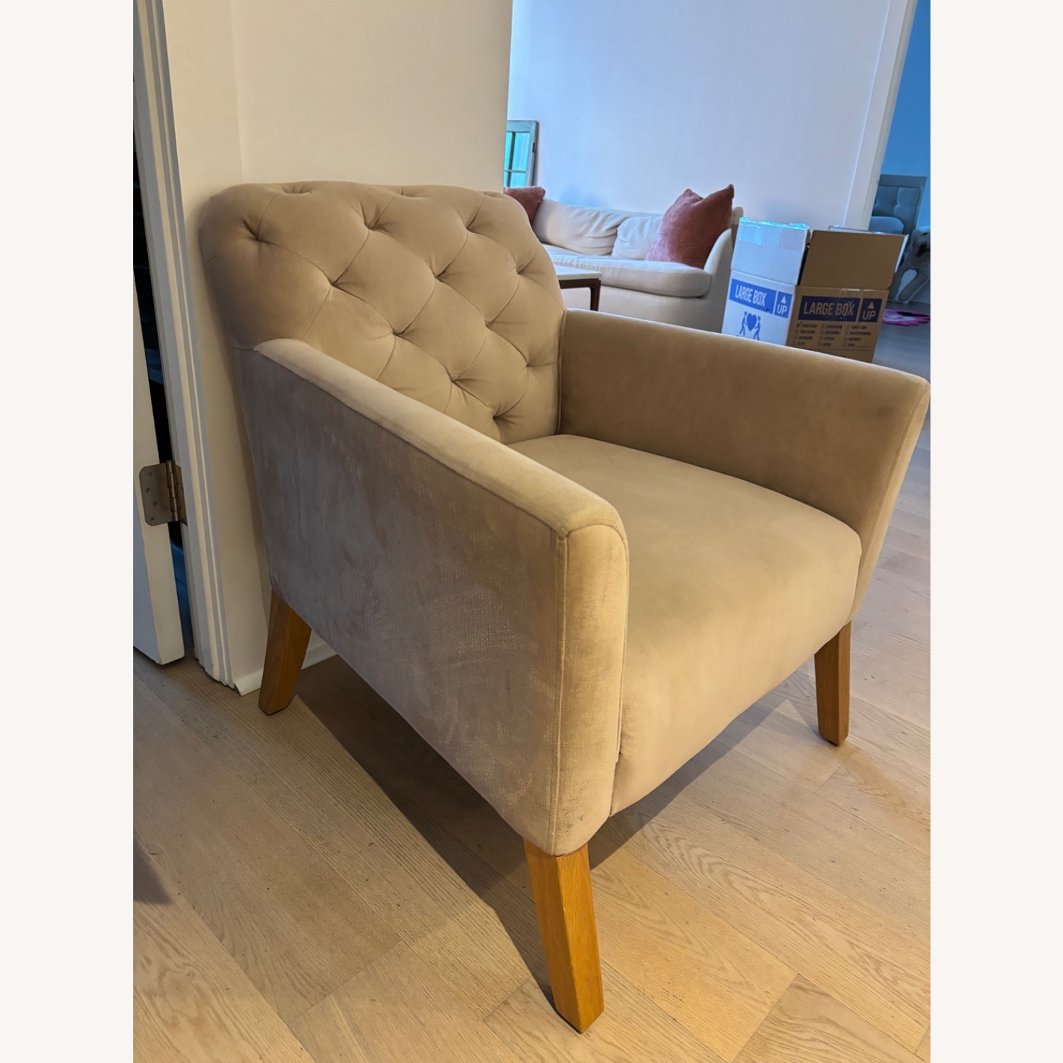 West Elm Elton Velvet Accent Chair - image-3
