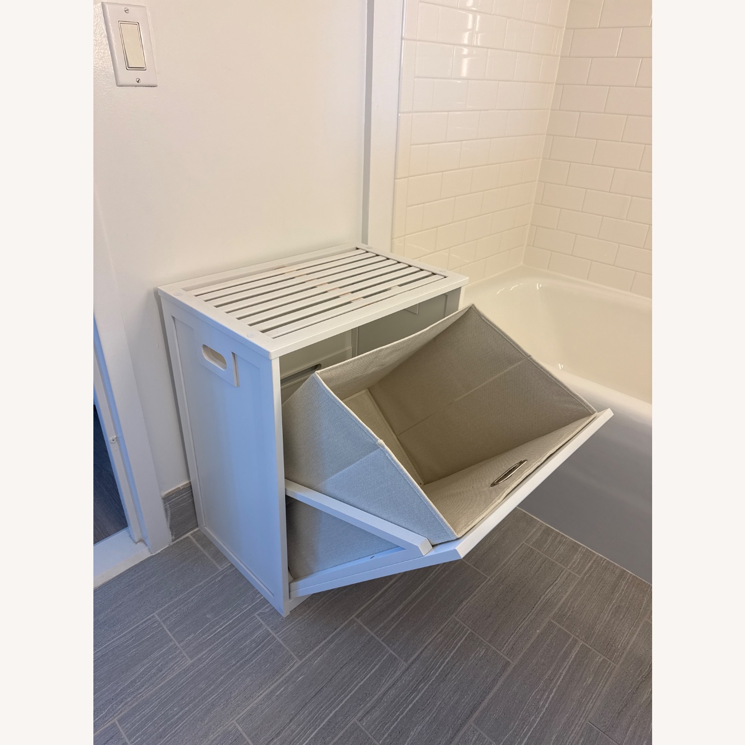 Tilt Out Laundry Hamper Cabinet - image-4