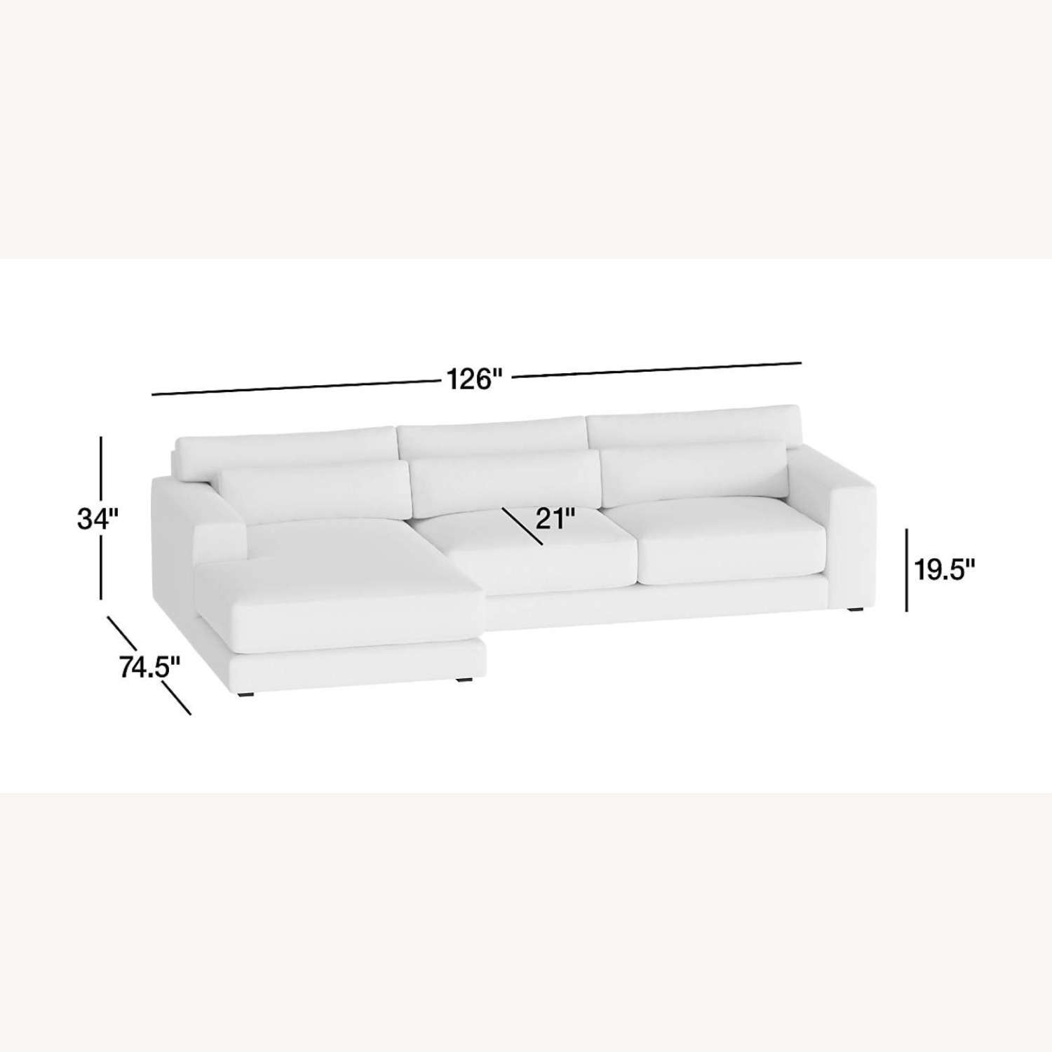 Crate & Barrel Retreat 2 Piece Sectional - image-4
