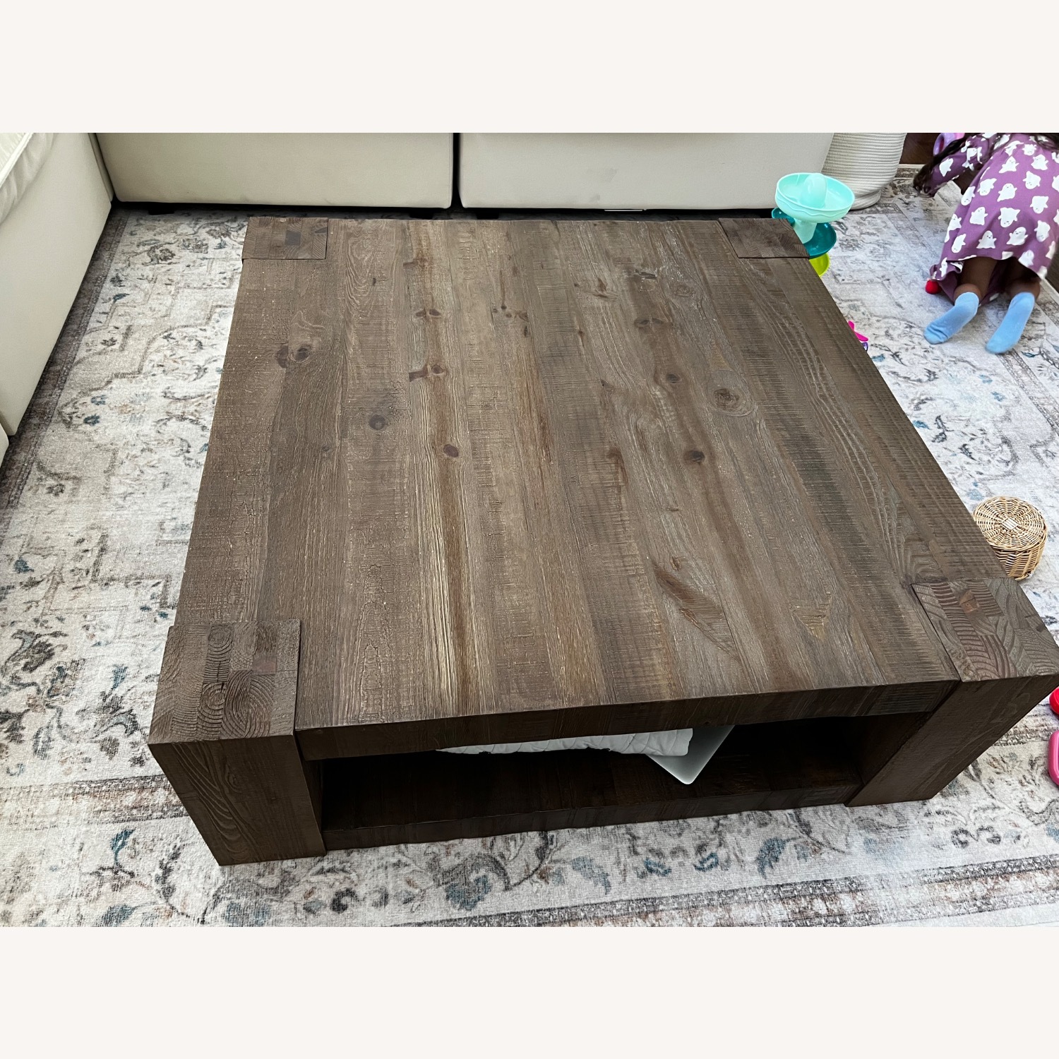 Rockport Square Reclaimed Wood Coffee Table - image-3