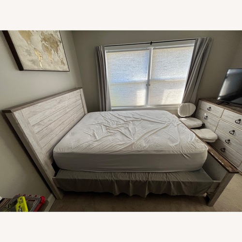 Used Ashley Furniture Wood Willowton Full Panel Bed for sale on AptDeco