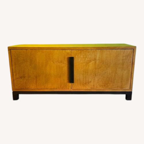 Used Natural Wood Media Storage Entertainment Center for sale on AptDeco