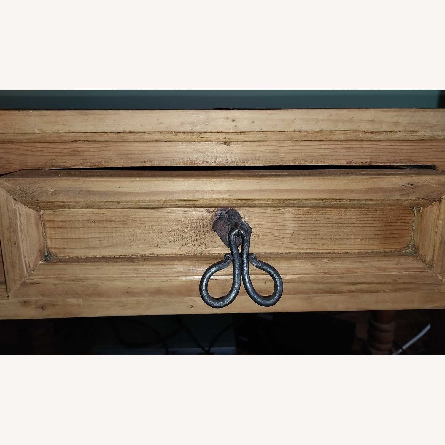 Natural Wood Desk with Glass Top - image-14