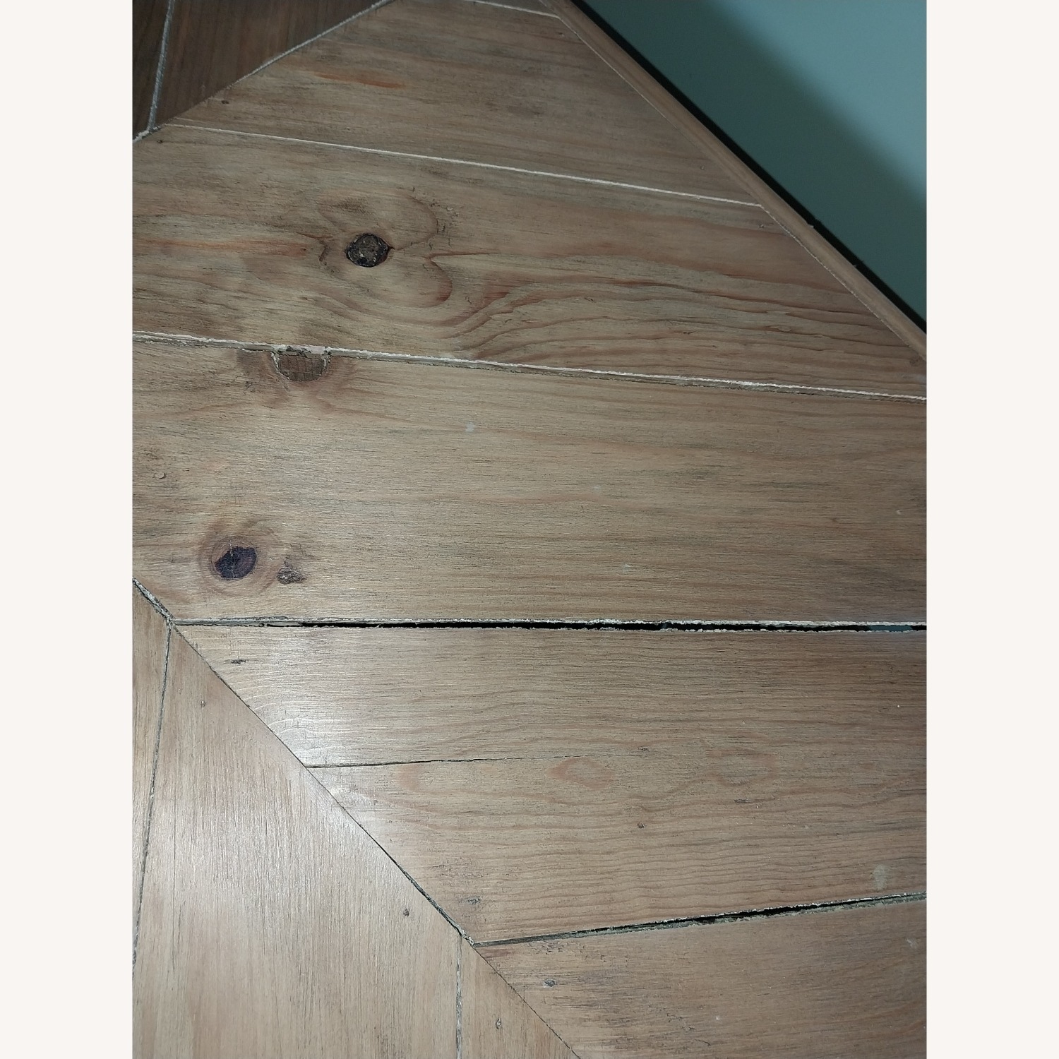 Natural Wood Desk with Glass Top - image-9