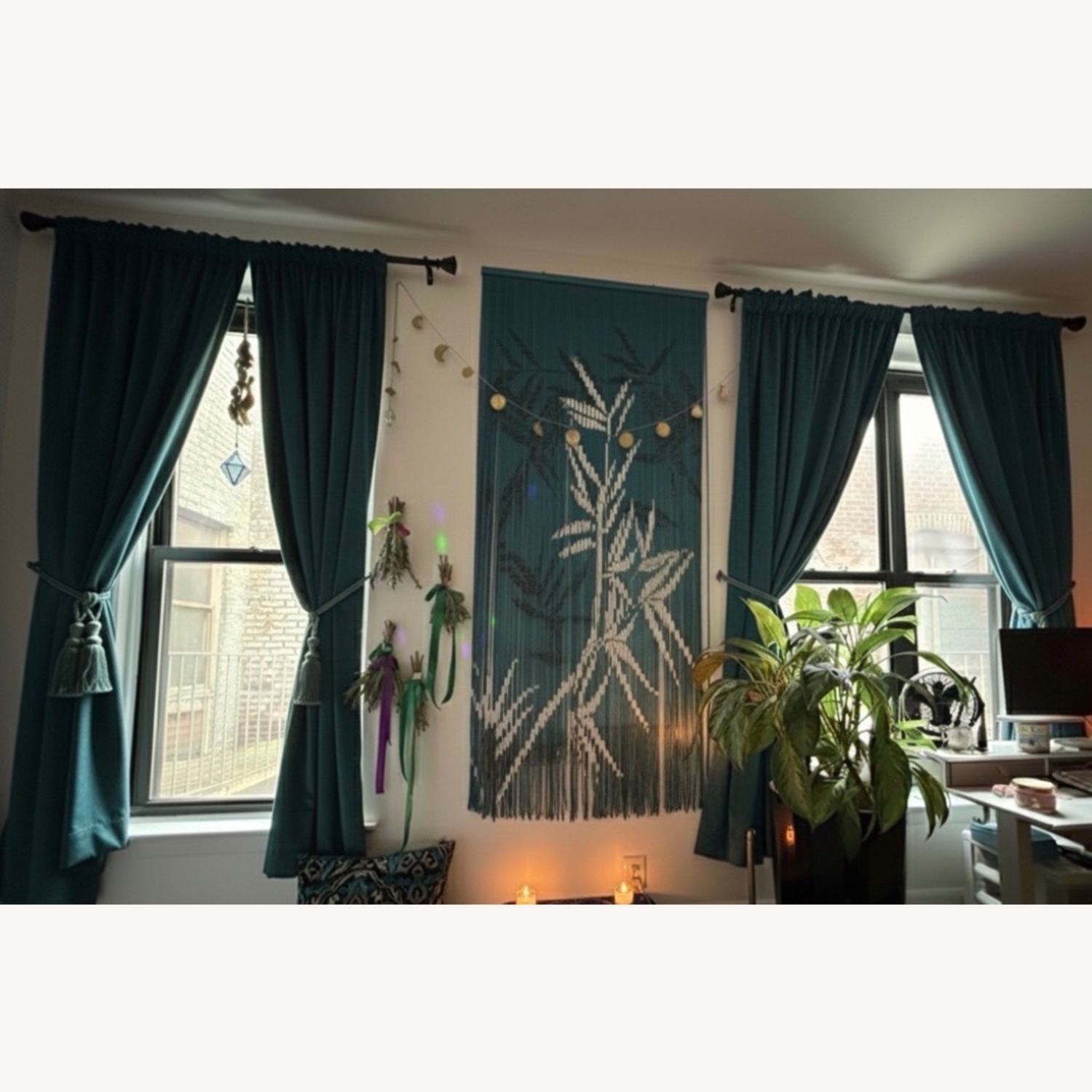 Wayfair Velvet Blue Room Darkening Curtains x2 - image-4