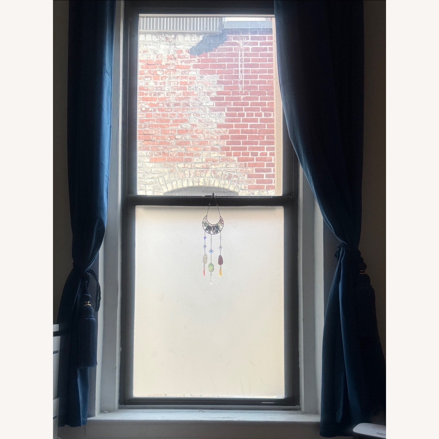 Wayfair Velvet Blue Room Darkening Curtains x2 - image-5