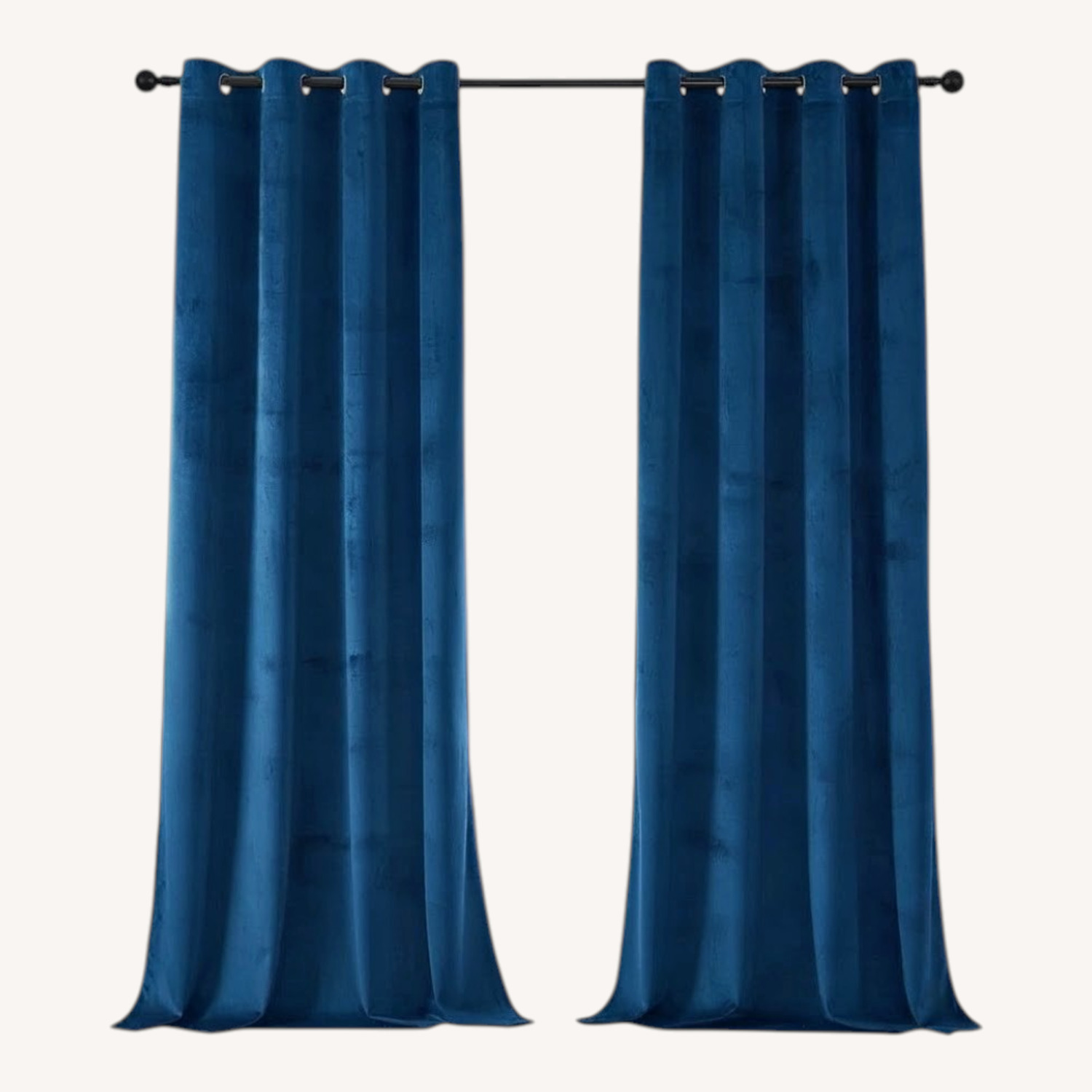 Wayfair Velvet Blue Room Darkening Curtains x2 - image-0