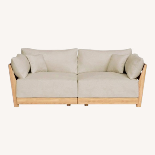 Used Inside Weather Wood 2 Seater Sofa for sale on AptDeco