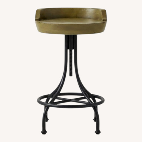 Used Adjustable-Height Wooden Bar Stools - Set of 4  for sale on AptDeco