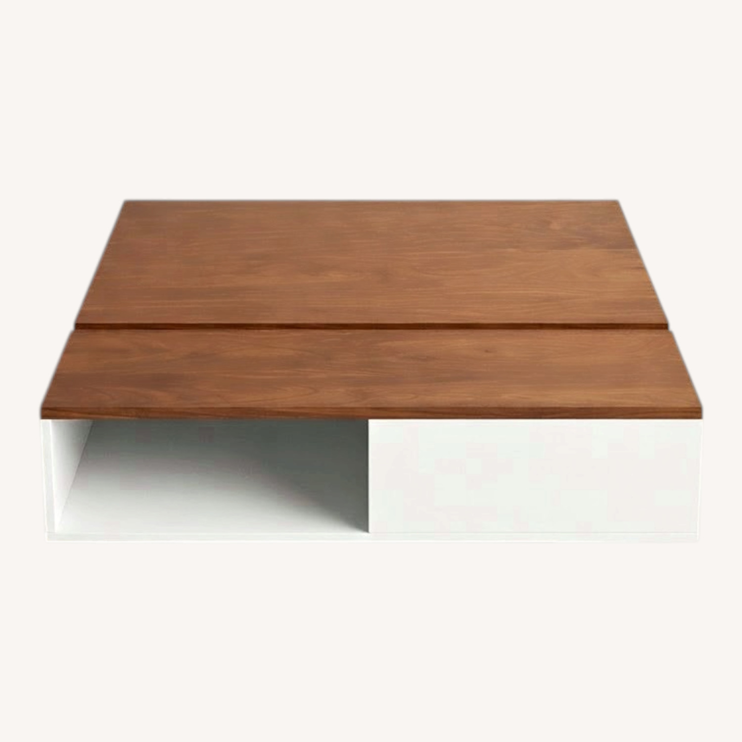 Living Spaces White Wood Coffee Table - image-0