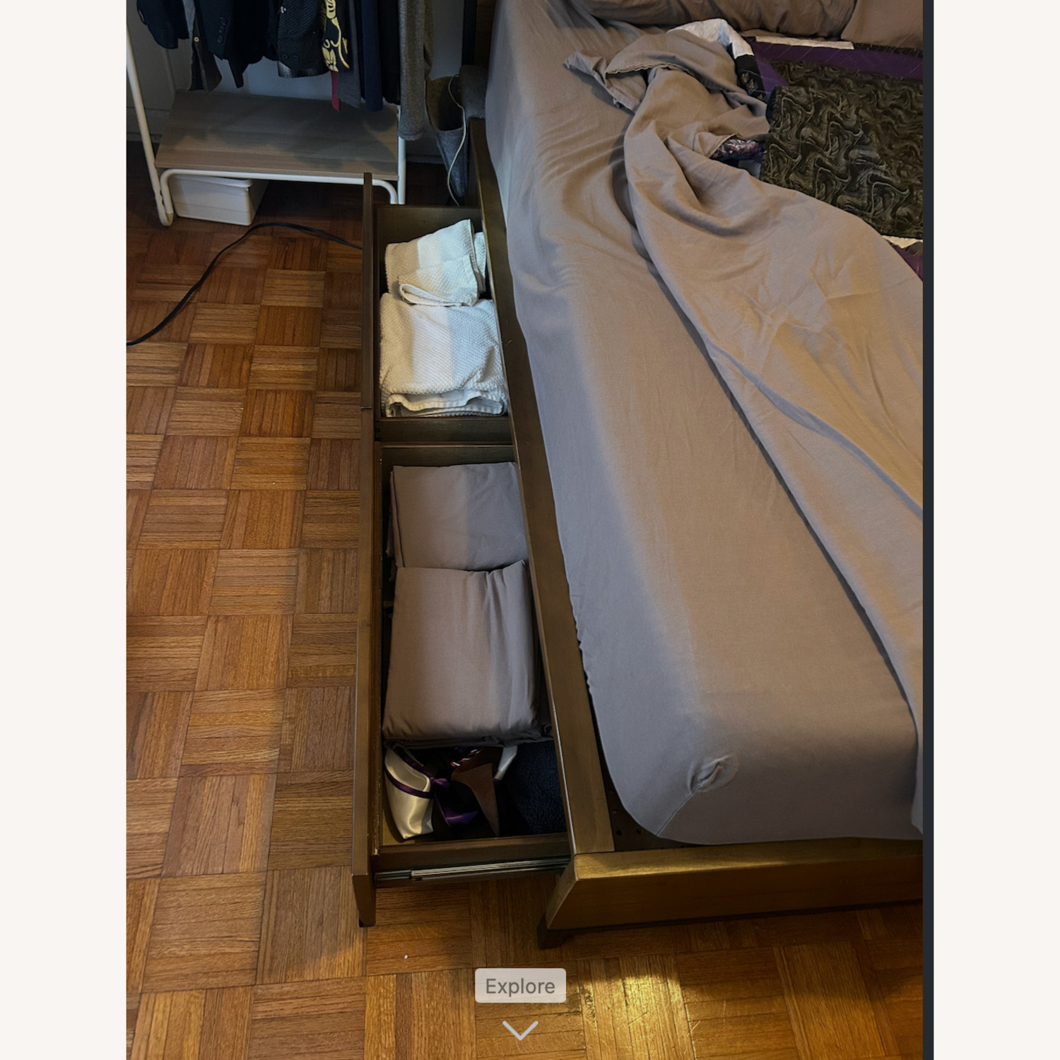 Macy's Gatlin Brown Queen Platform Storage Bed - image-3