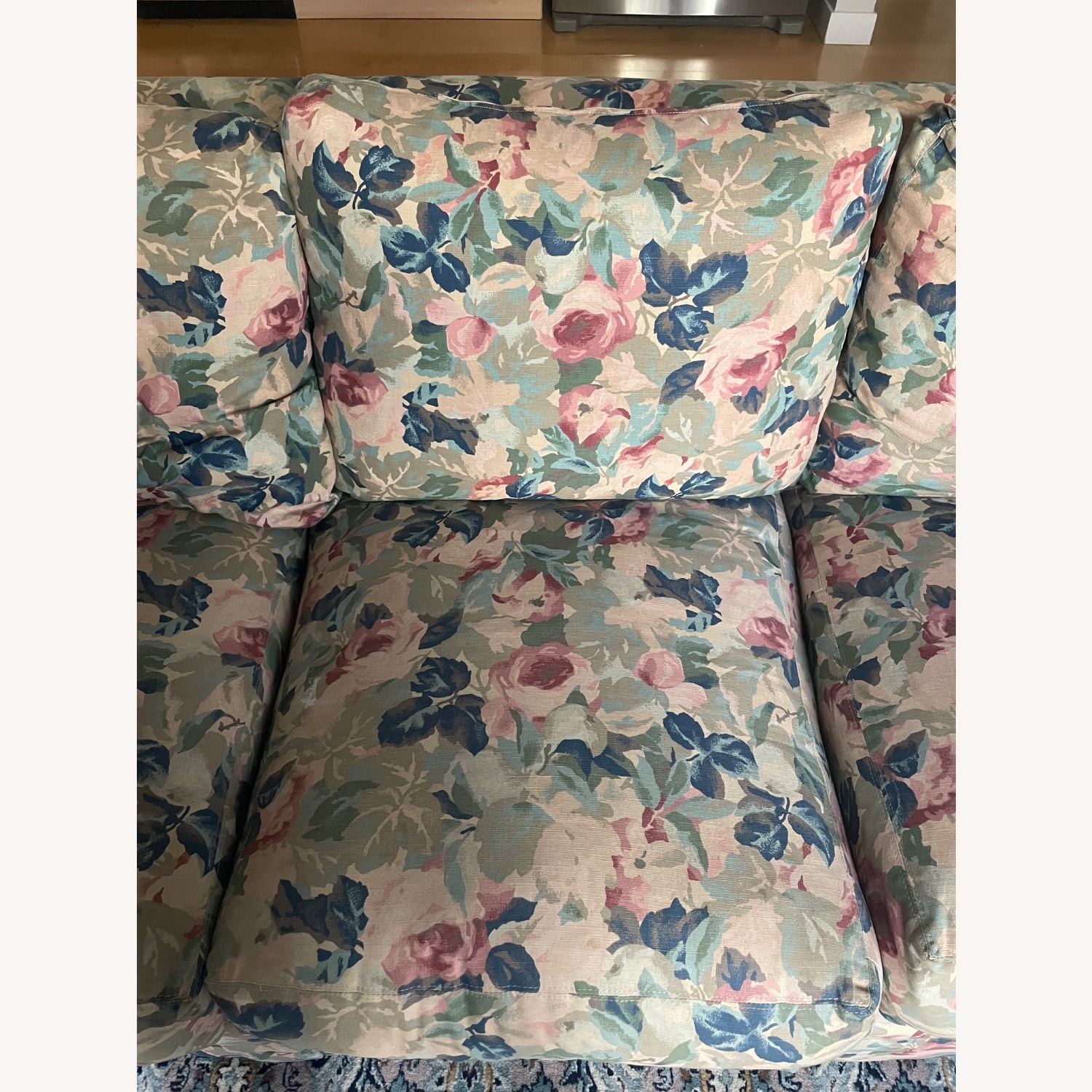 Vintage/Antique Fabric 3+ Seater Sofa - image-3