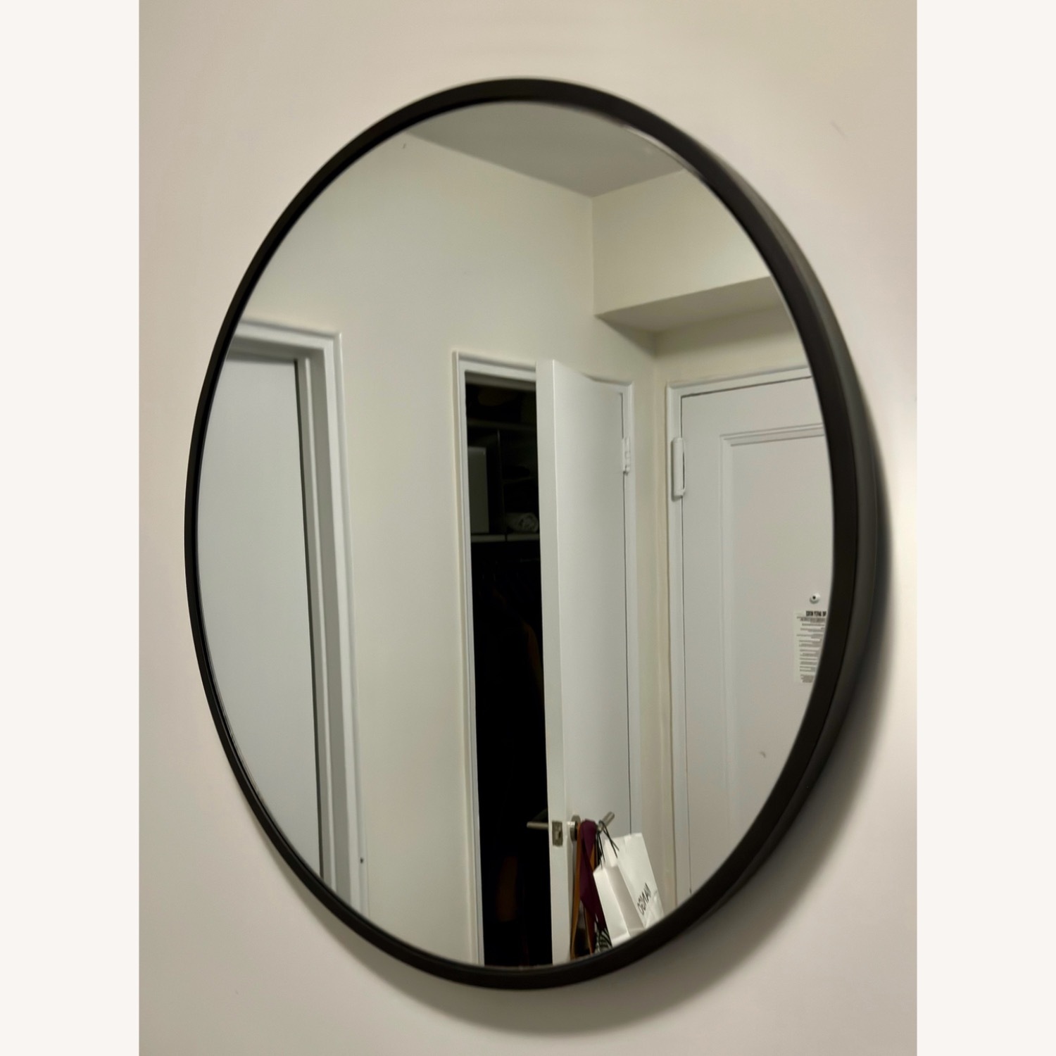 West Elm Black Mirrored Glass Wall Mirror - image-2