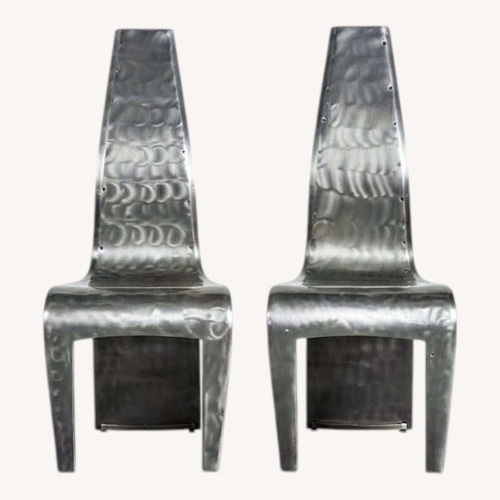 Used '90's Handmade Brushed Steel Sculptural Chairs for sale on AptDeco