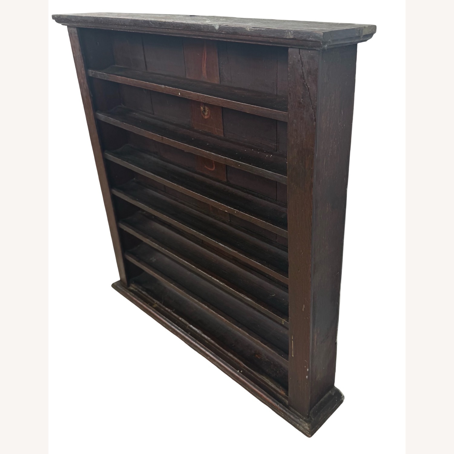 Antique Six-Tier Wooden Billiard Ball Shelf - image-8