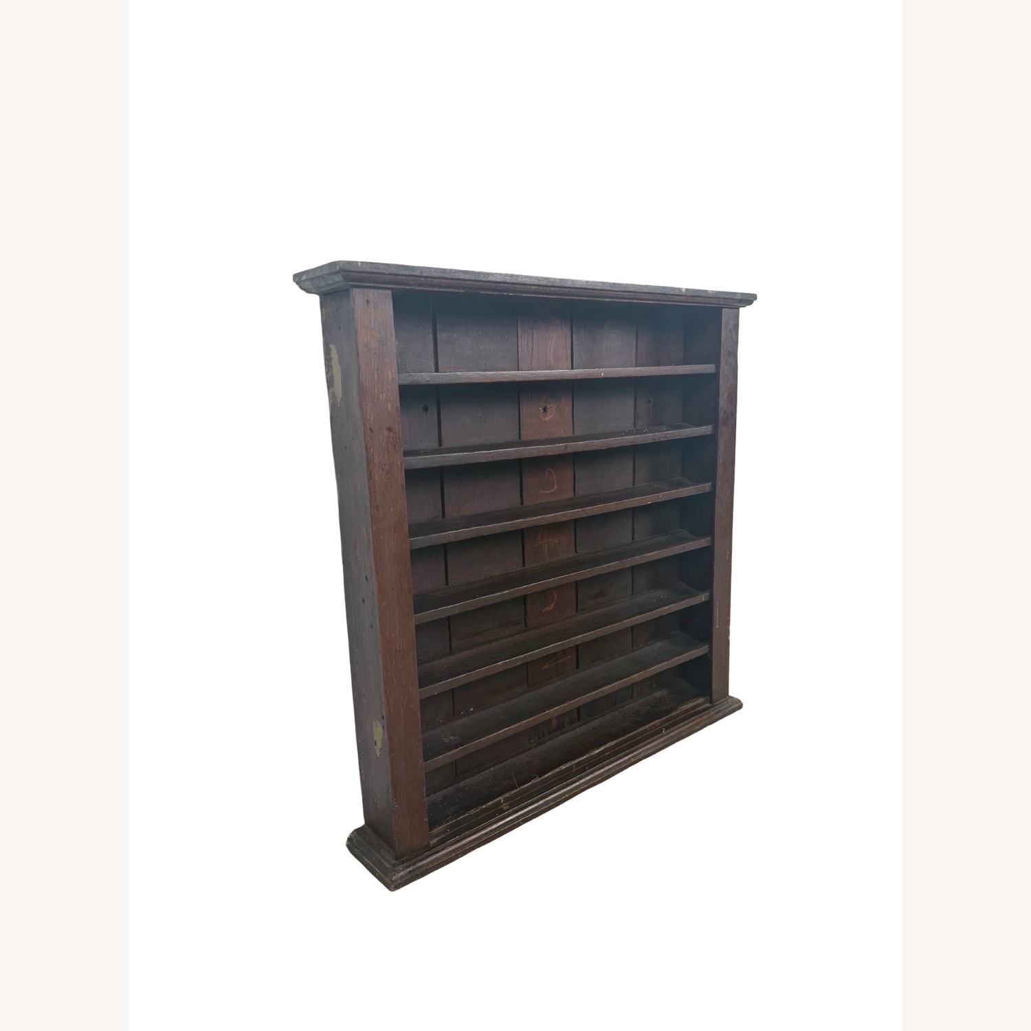 Antique Six-Tier Wooden Billiard Ball Shelf - image-2