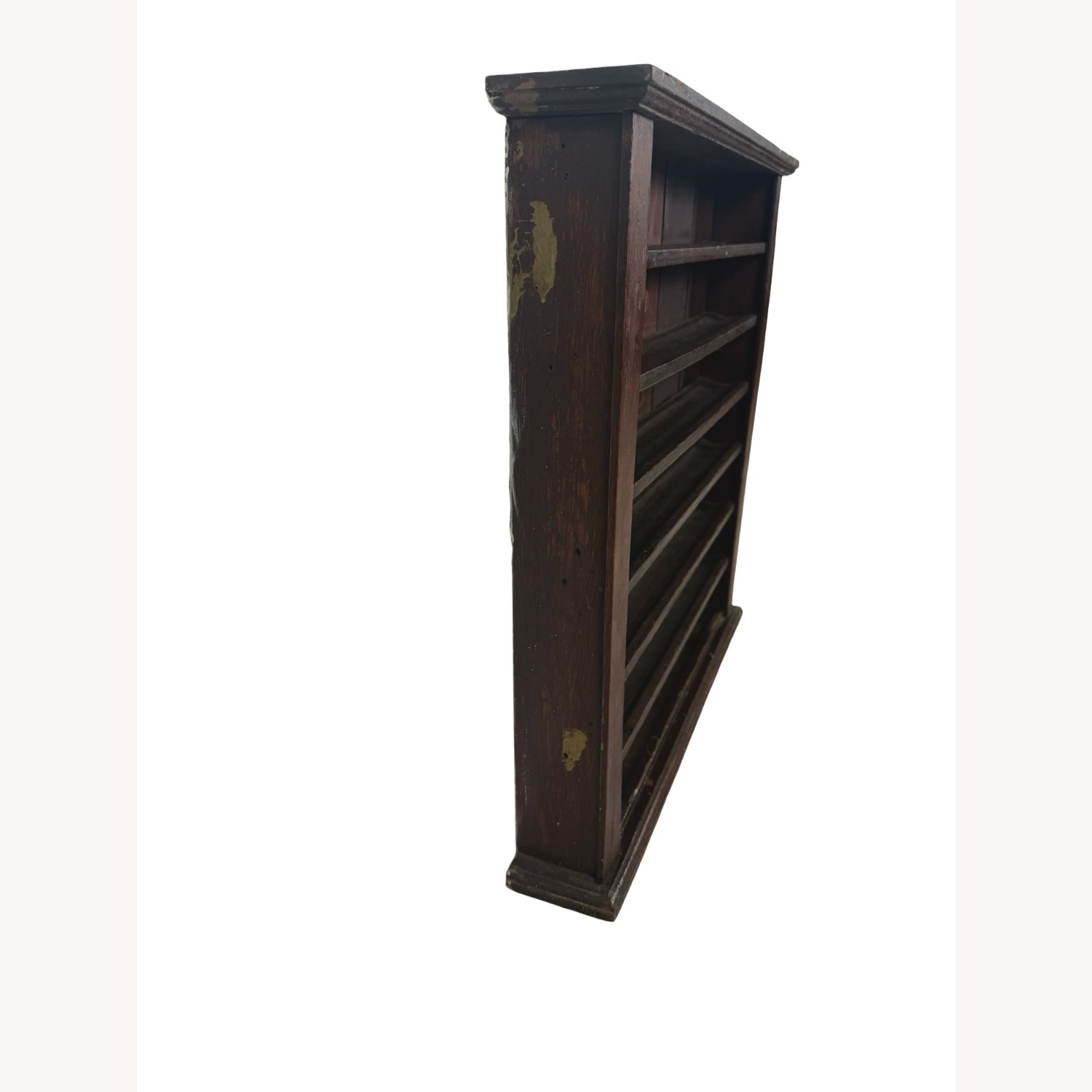 Antique Six-Tier Wooden Billiard Ball Shelf - image-5