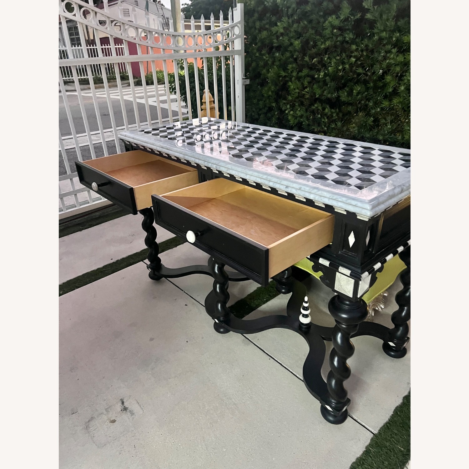 Transparent Glass Dining Table - image-6