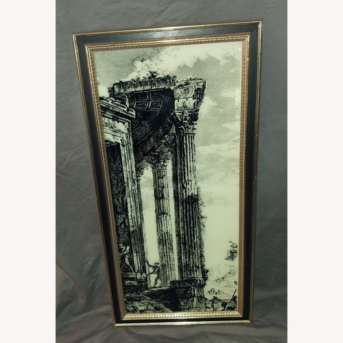 Used Vintage Ruins Print in Wood Frame for sale on AptDeco