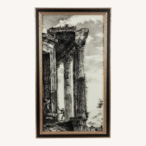 Used Vintage Ruins Print in Wood Frame for sale on AptDeco