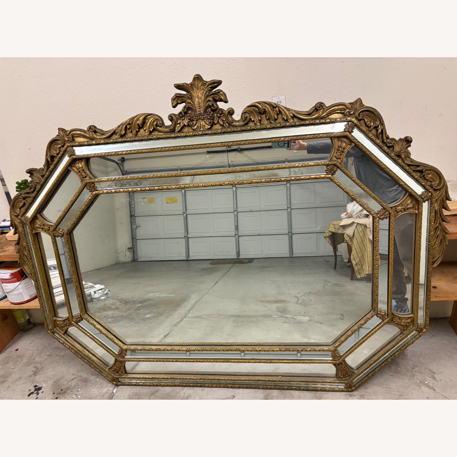 Vintage/Antique Gold Wall Mirror - image-1